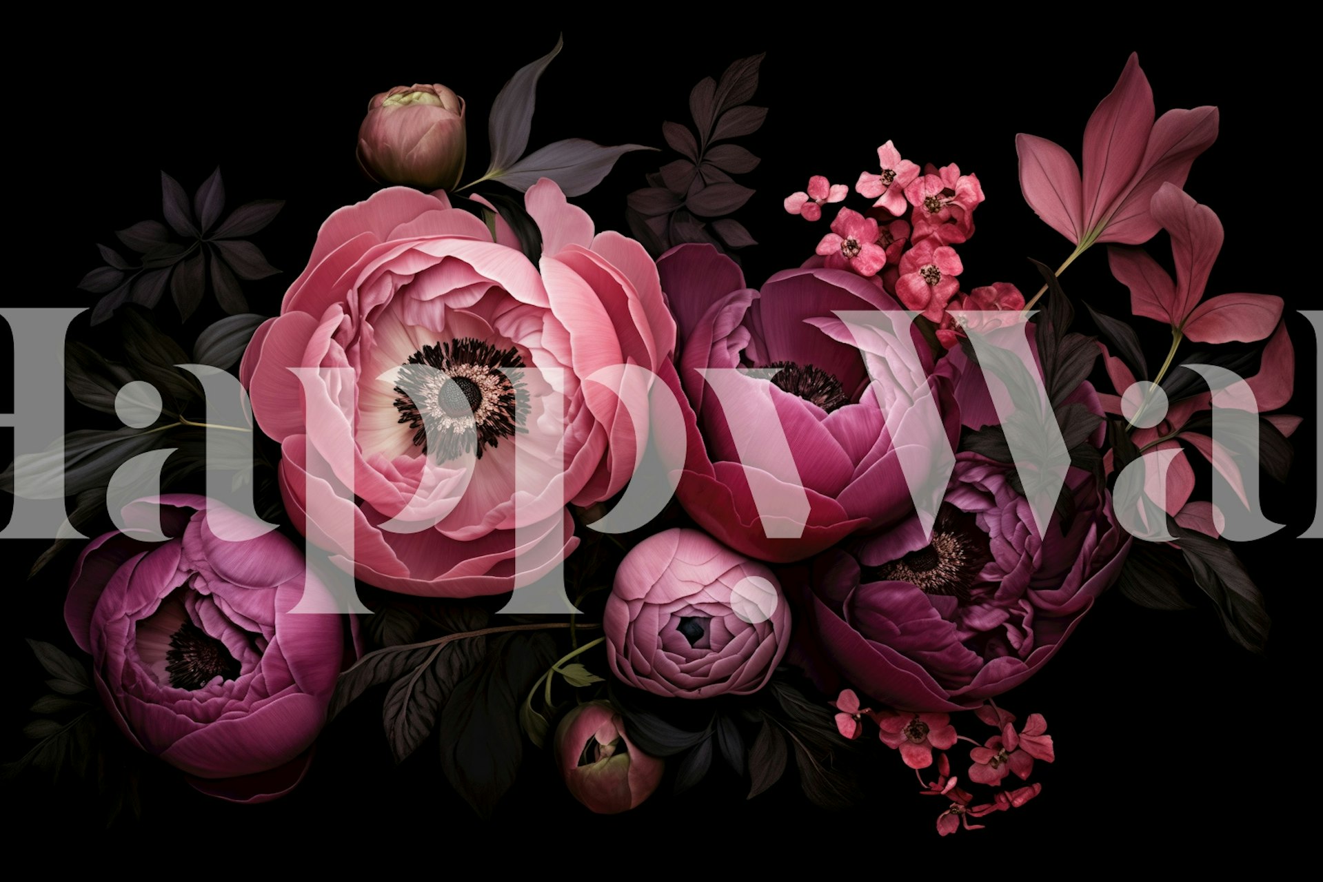 Pink Blossom Cascade Floral Beauty σε ένα δωμάτιο