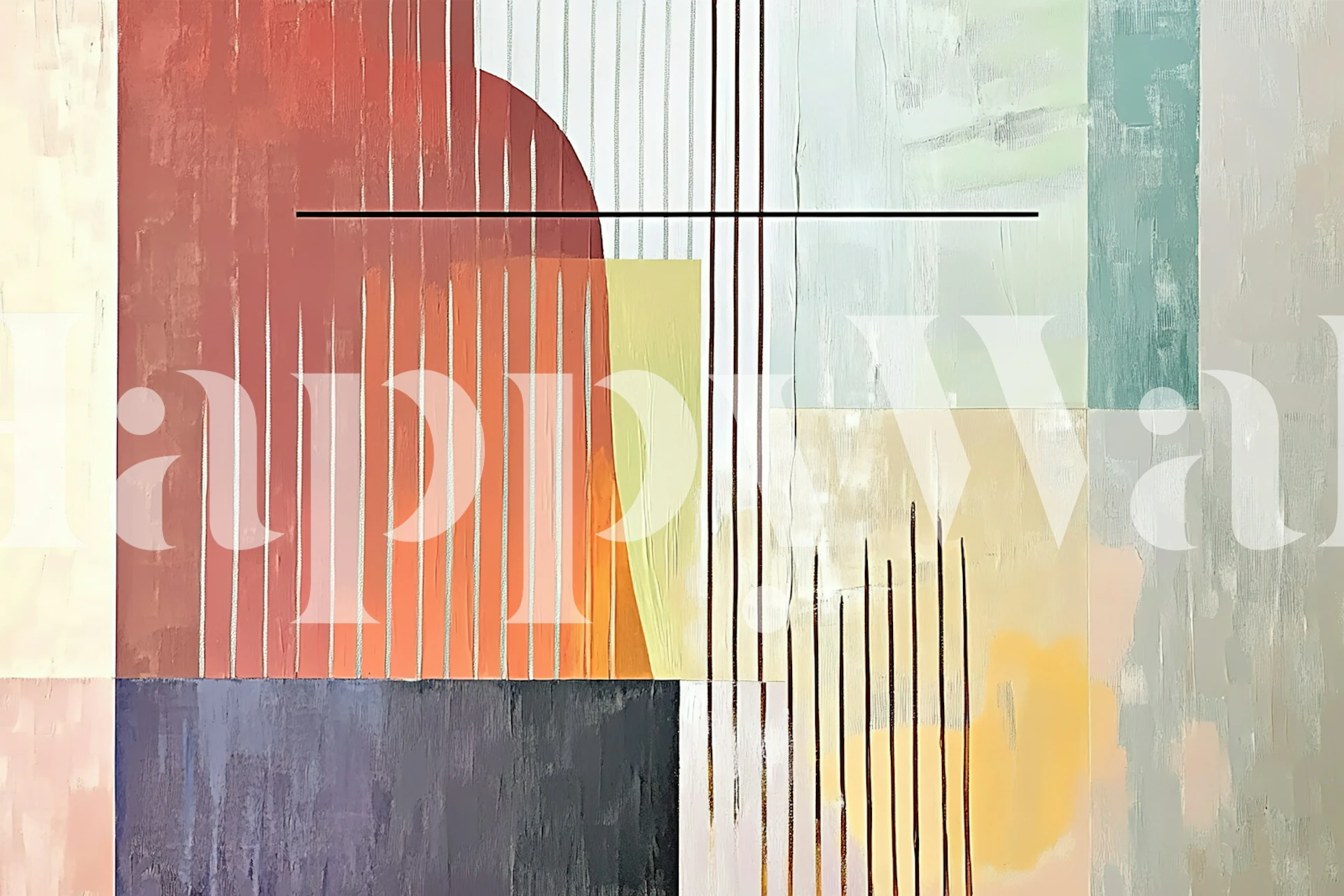 Abstract wall design for stylish interiors