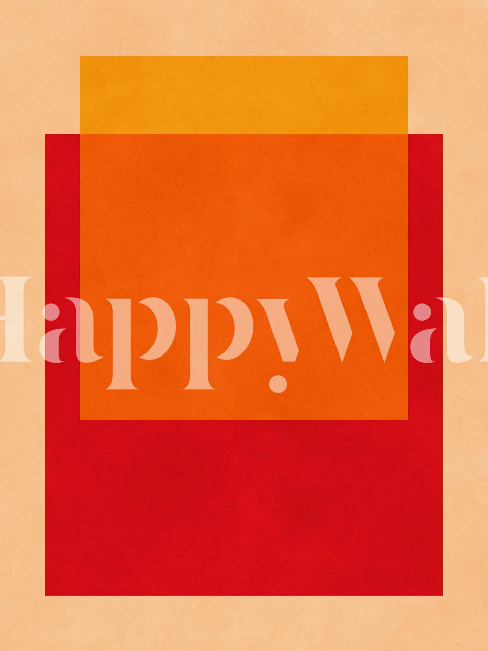 Colorful geometric shapes in red, orange, and yellow wallpaper