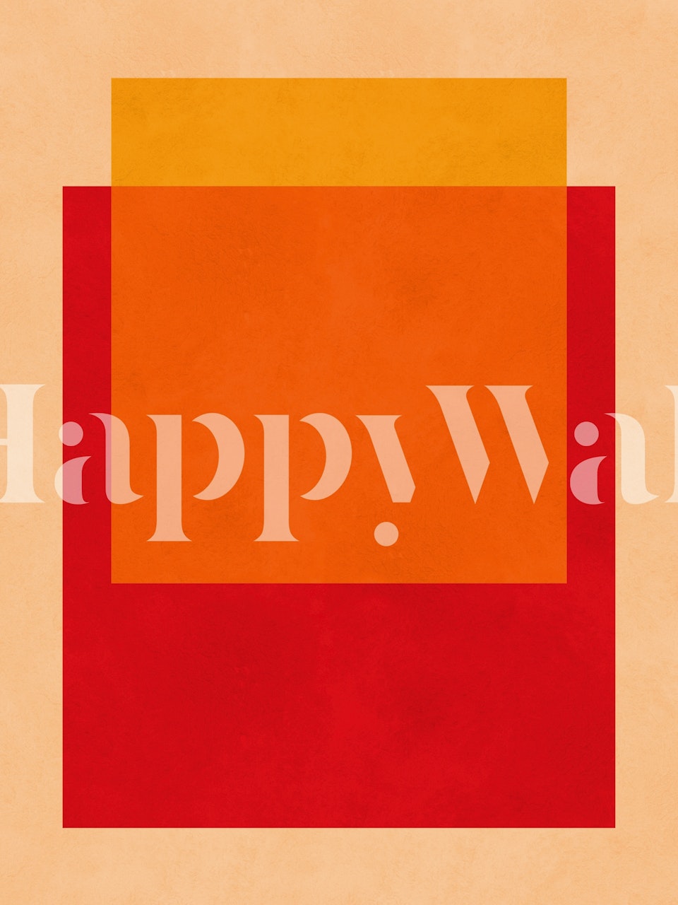 Colorful geometric shapes in red, orange, and yellow wallpaper