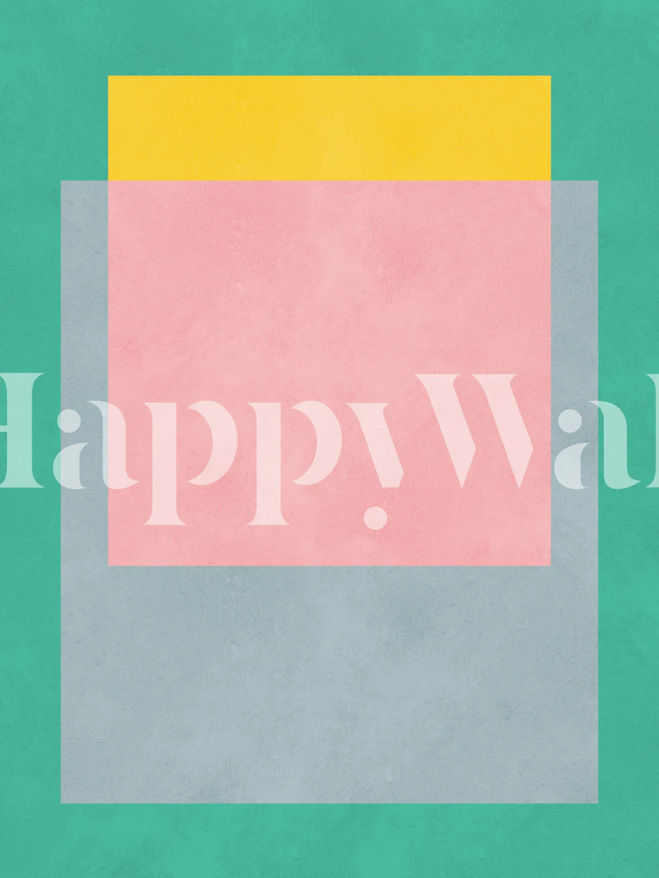 Abstract Color Block wallpaper in room