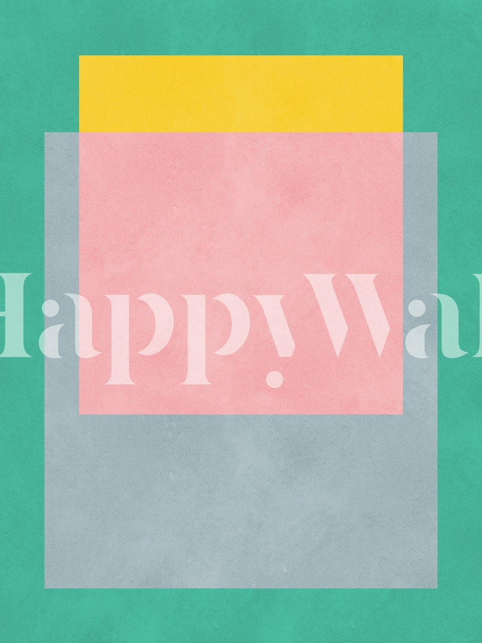 Abstract Color Block wallpaper in room