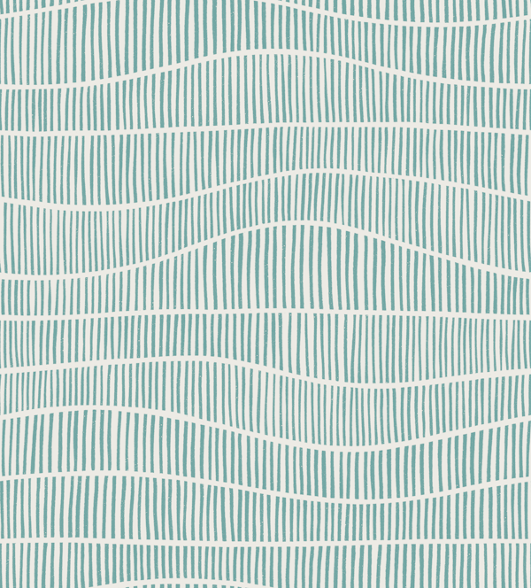 wavy striped stripes - aqua