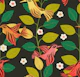 Abstract Modern Colorful Birds and Leaves
