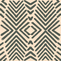 Retro Tribal Arrows Mid Century Geo Green tapete
