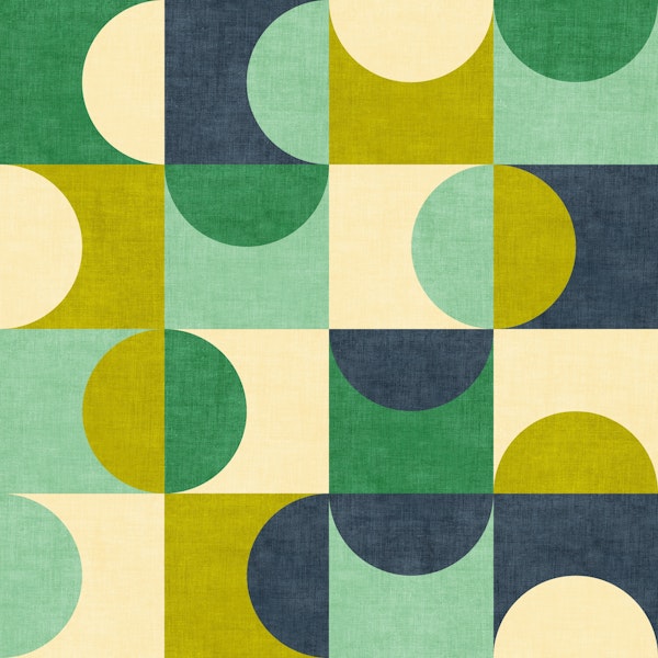 Bauhaus Circle Abstract - Green