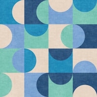 Bauhaus Circle Abstract - Coastal ταπετσαρία
