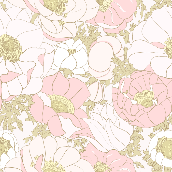 Boho Blush Blooms Wallpaper - happywall.com