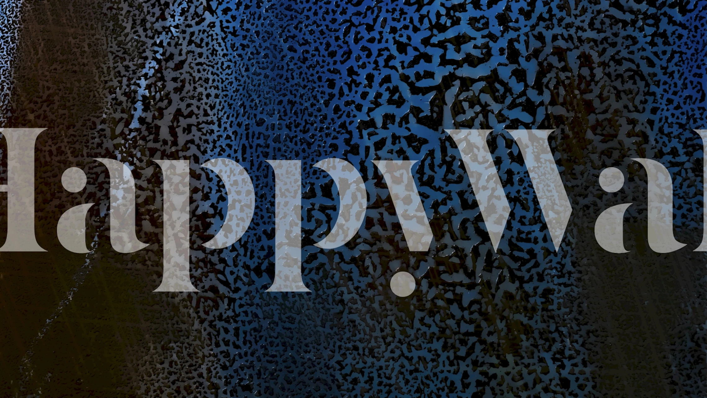 Abstract textured blue and black pattern wallpaper