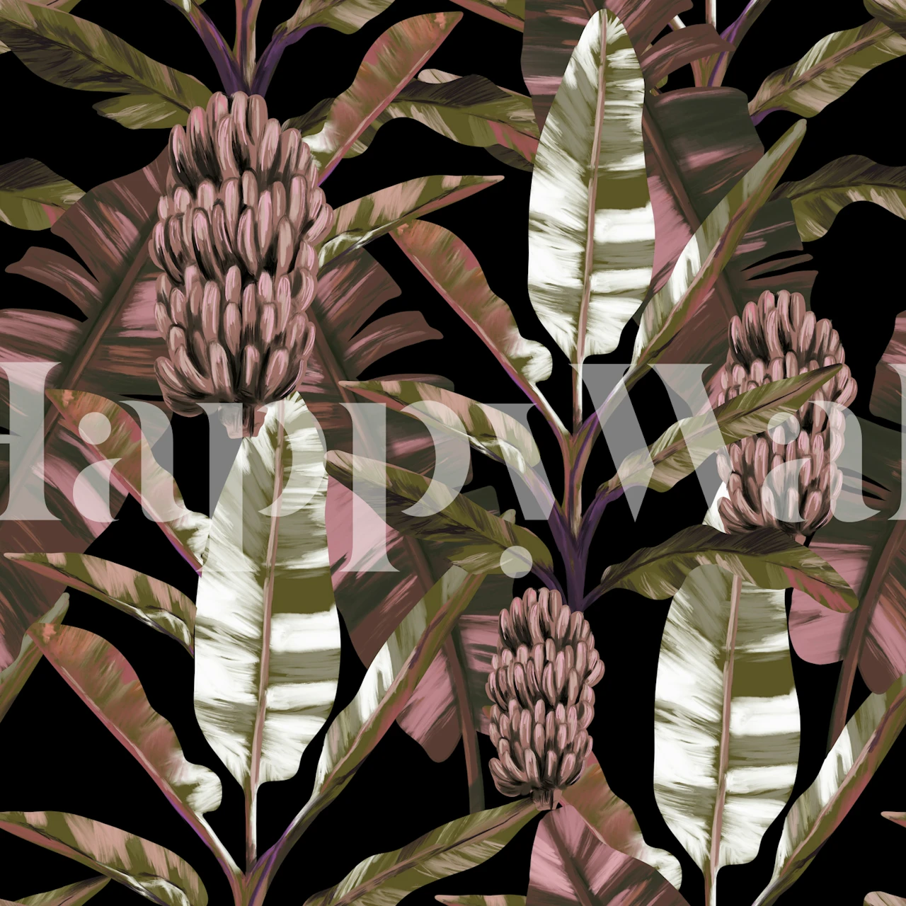 Banano Tropical Leaves wallpaper in a room