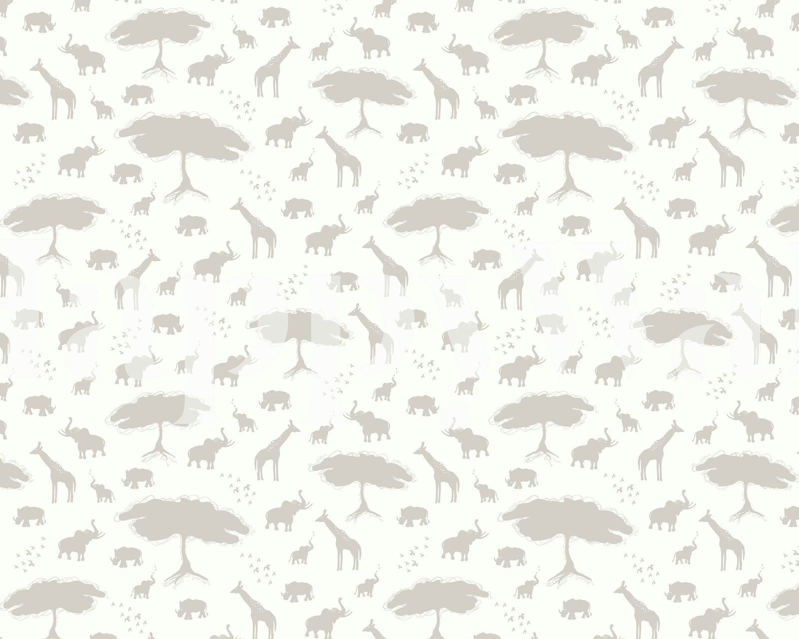 Beige Safari Animals wallpaper in a room
