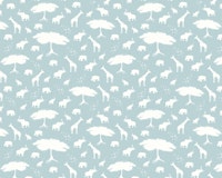 Blue Safari Animal ταπετσαρία