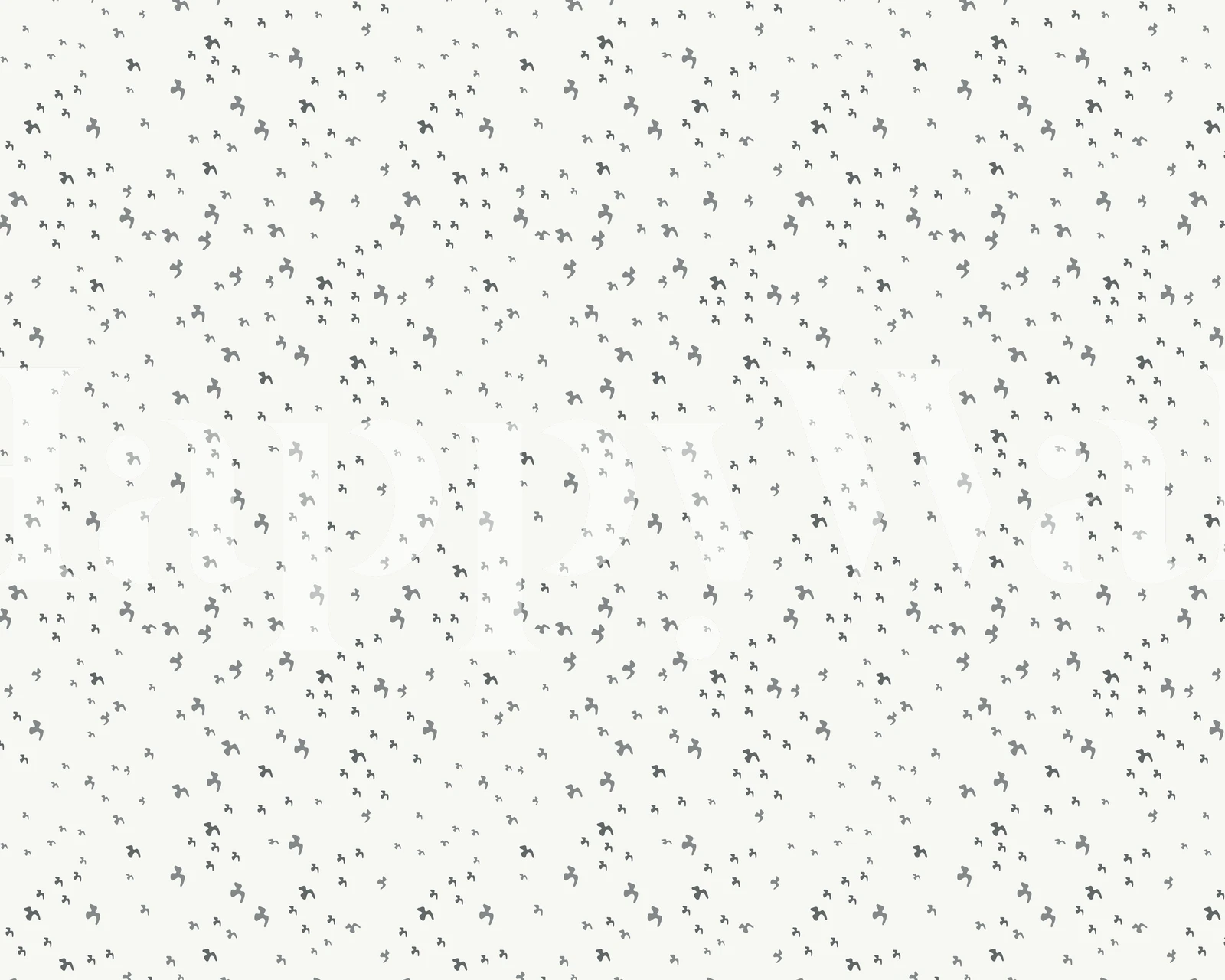 Bird flocks wallpaper in a room setting