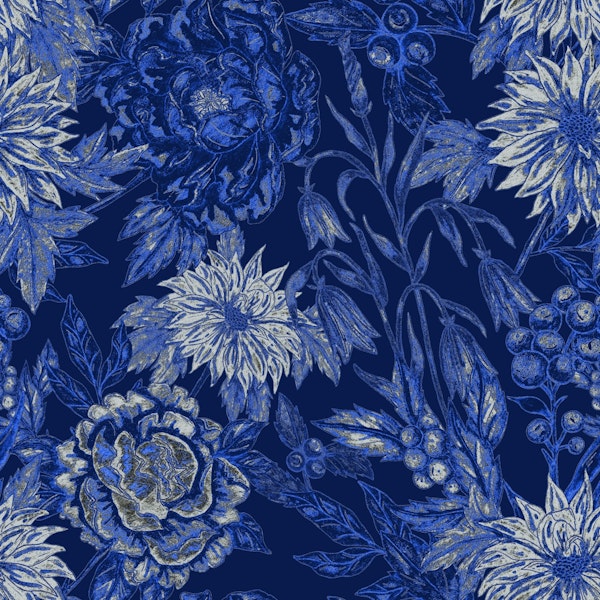 Sapphire Botanical Decor