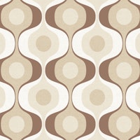 Mocha Mousse 70s Groovy Geometry wallpaper