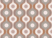 Mocha Mousse 70s Groovy Geometry papel de parede