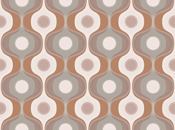 Mocha Mousse 70s Groovy Geometry