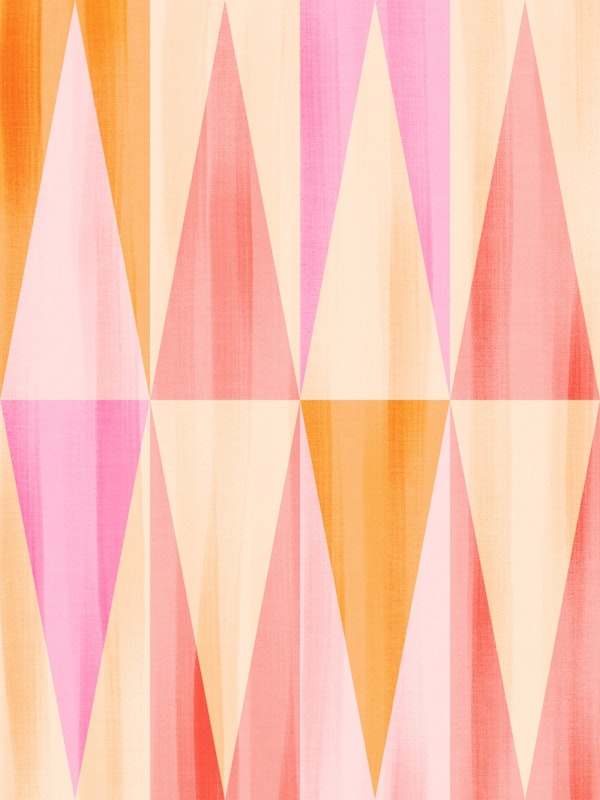 Luminous Mid-Mod Diamond Pattern