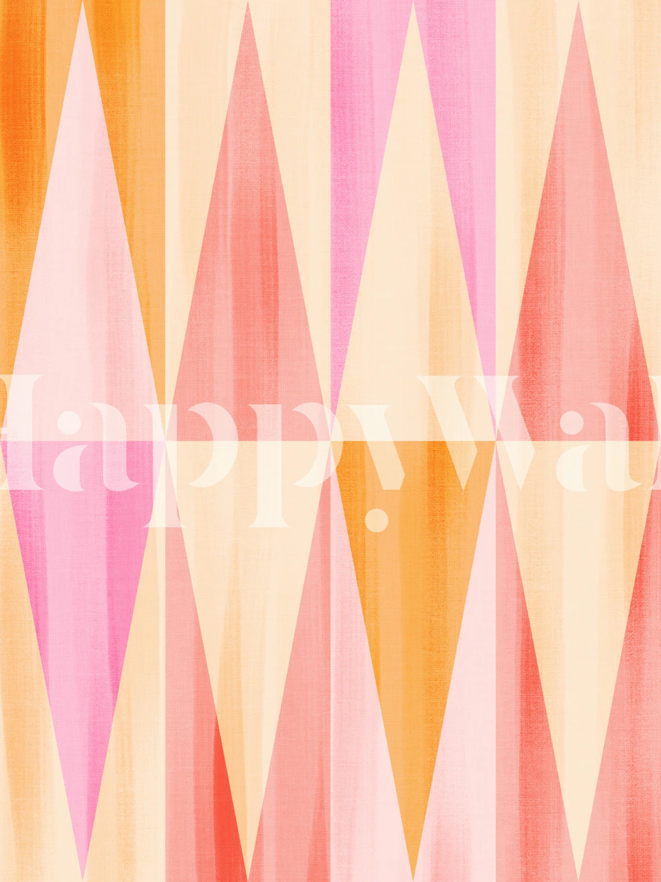 Luminous Mid-Mod Diamond Pattern wallpaper in a room