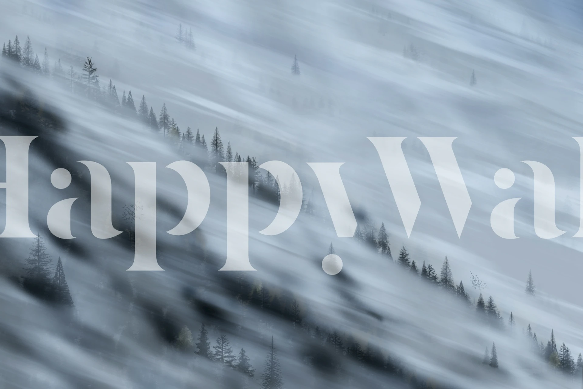 Tapeta Forest Valley w stylowym pokoju