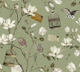 Magnolia Grove with Owls in Sage Green