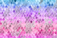 Summer Unicorn Mermaid Scales 1 tapet