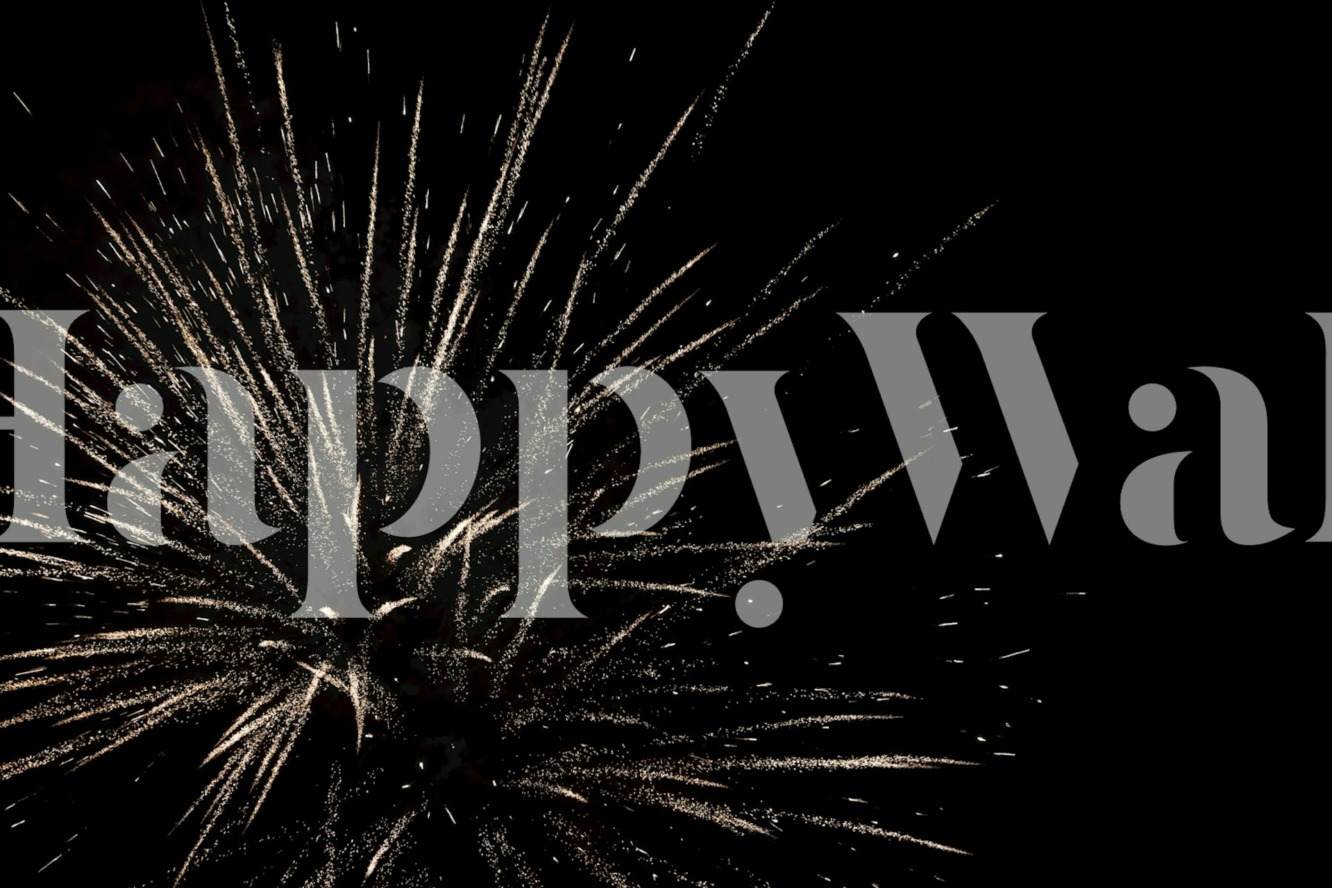 Golden Firework Glam wallpaper design
