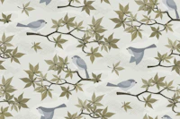 autumn maple - green, blue tapeta