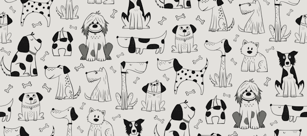 dogs - black and white