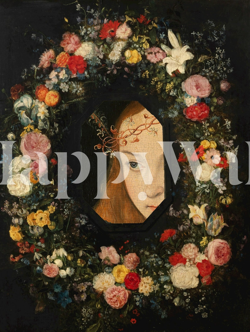 Ταπετσαρία Floral Spy Girl σε ένα δωμάτιο