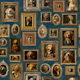 Whimsical Golden Retriever Gallery Blue