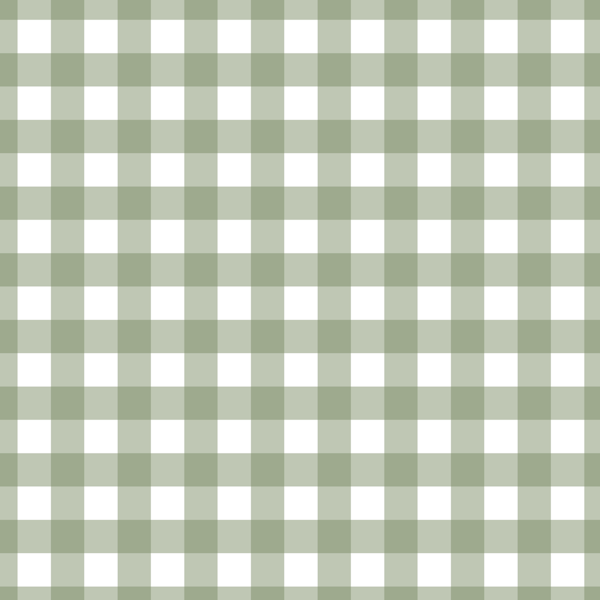 Sage gingham on white - large scale