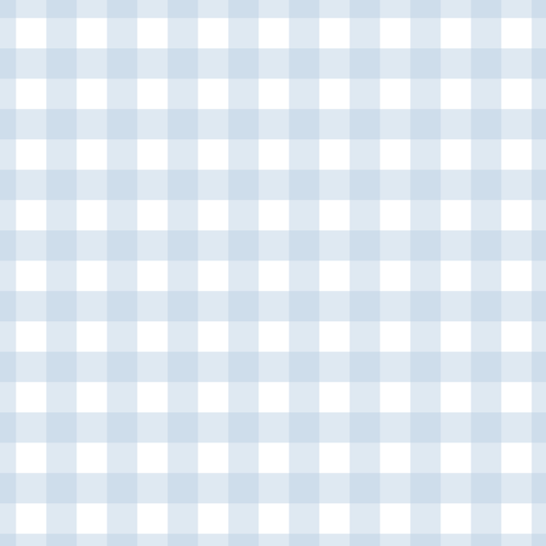 Fog blue gingham on white - large scale