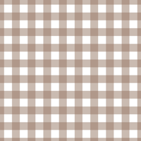 Mocha gingham on white - large scale wallpaper