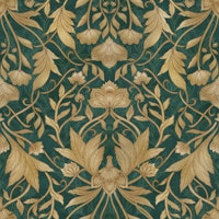 Morris Floral Damask - Emerald jewel tapetit