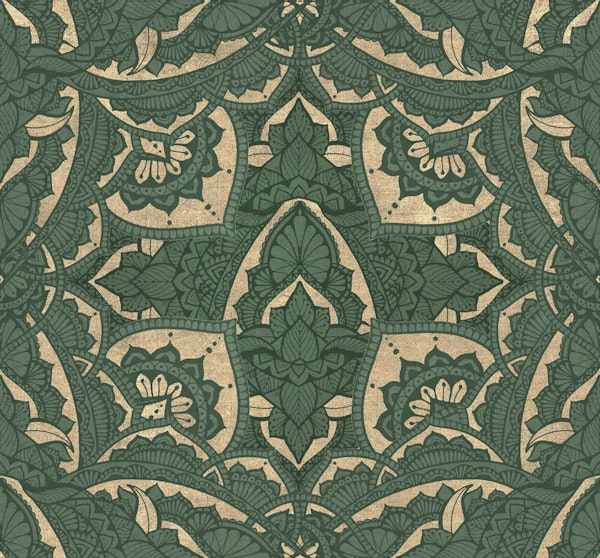 Geometric Art Deco - Green Eemerald