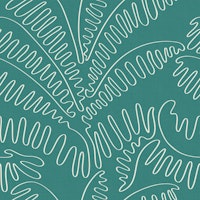 Line Art Palm Leaves Eden Lagoon WP tapete