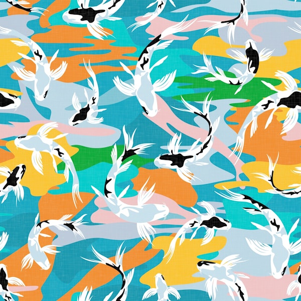 Koi Ponds in Cheerful Shades WP