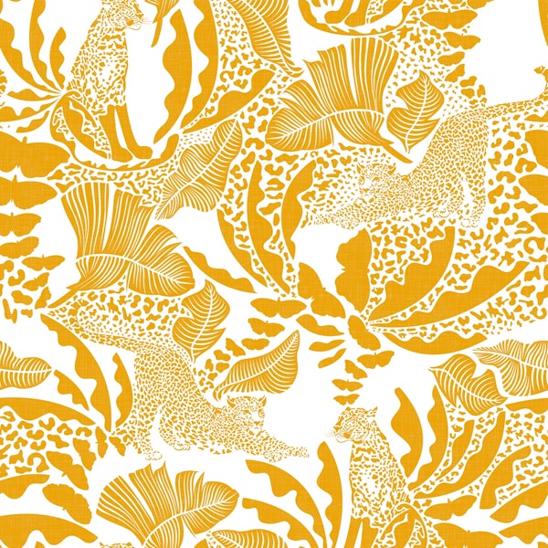 Exotic Tropical Jungle Bright Yellow WP