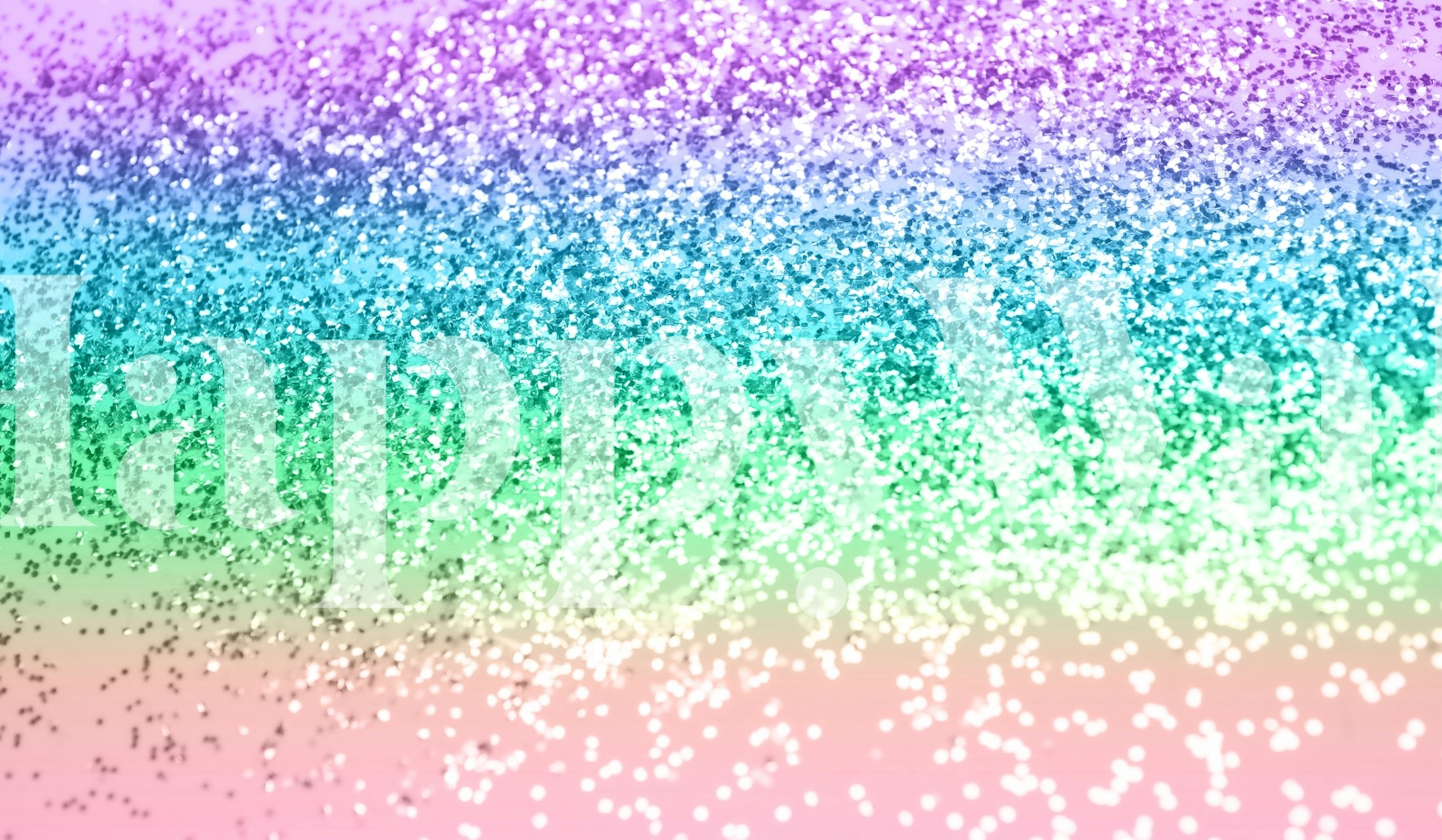 Rainbow Unicorn Glitter 4 wallpaper in a room