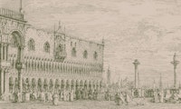 Venetian Architectural Charm Mocha wallpaper