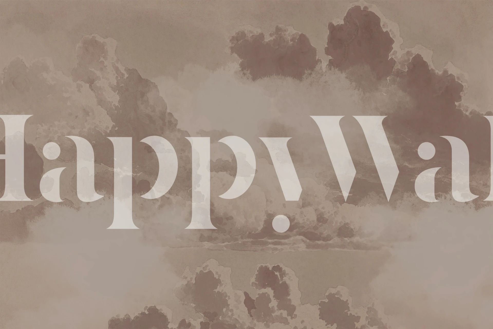 Renaissance Clouds Mocha tapeta v pokoji