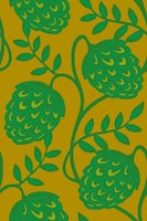 Fantasia Floral Botanical Kelly Green Citron tapeta