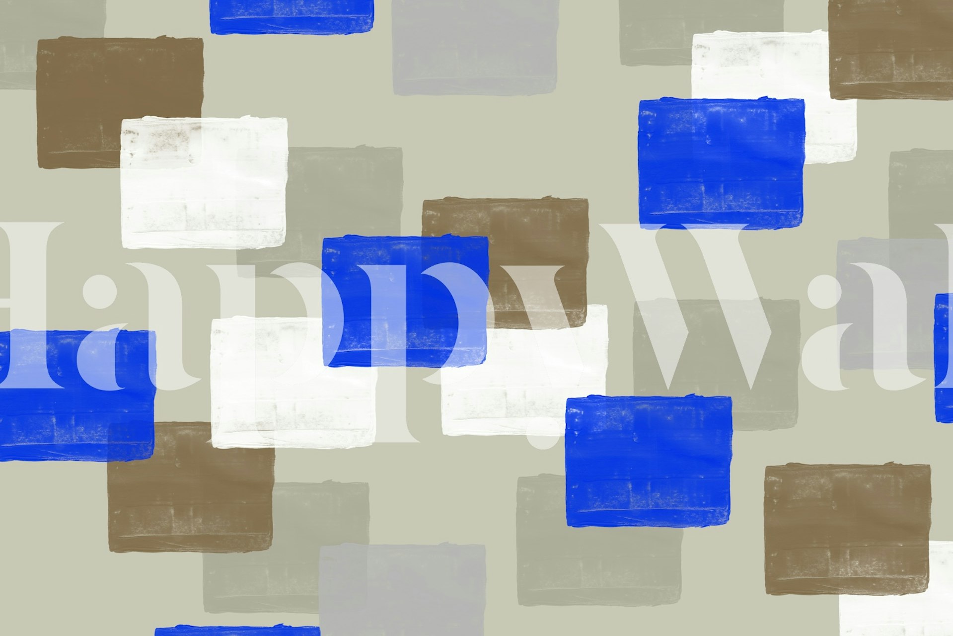 Cobalto & Terracotta 01 papel de parede em um quarto