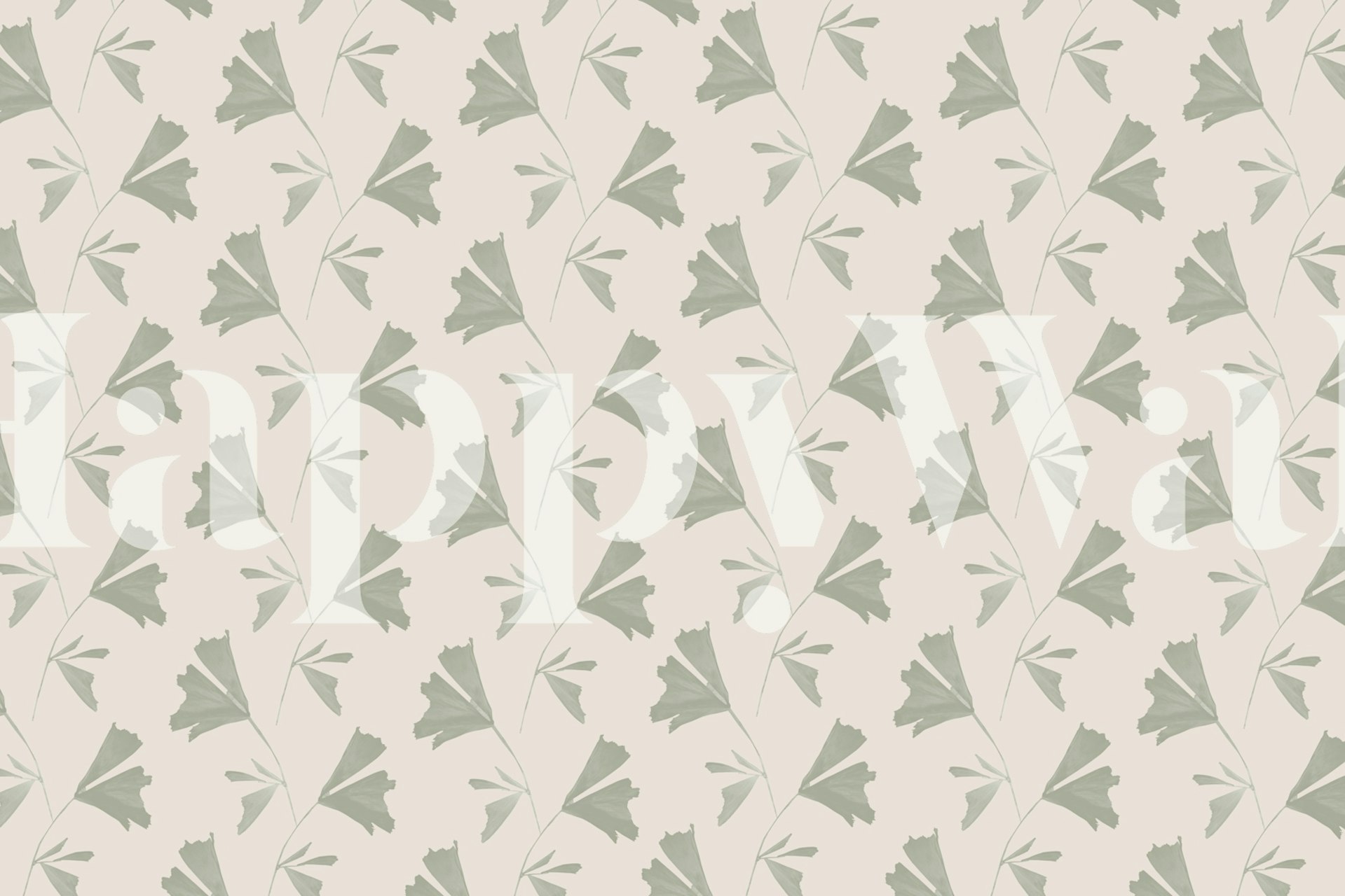 Papel pintura Soft Sage Fishtail Palm Pattern