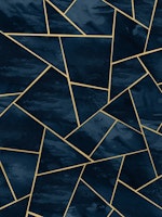 Navy Blue Gold Geometric1 ταπετσαρία