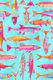 Funky Fish Parade Underwater Vibe Turquoise