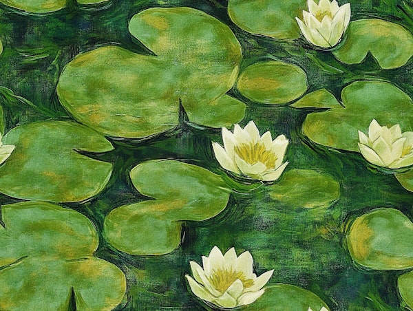 Full green water lilies