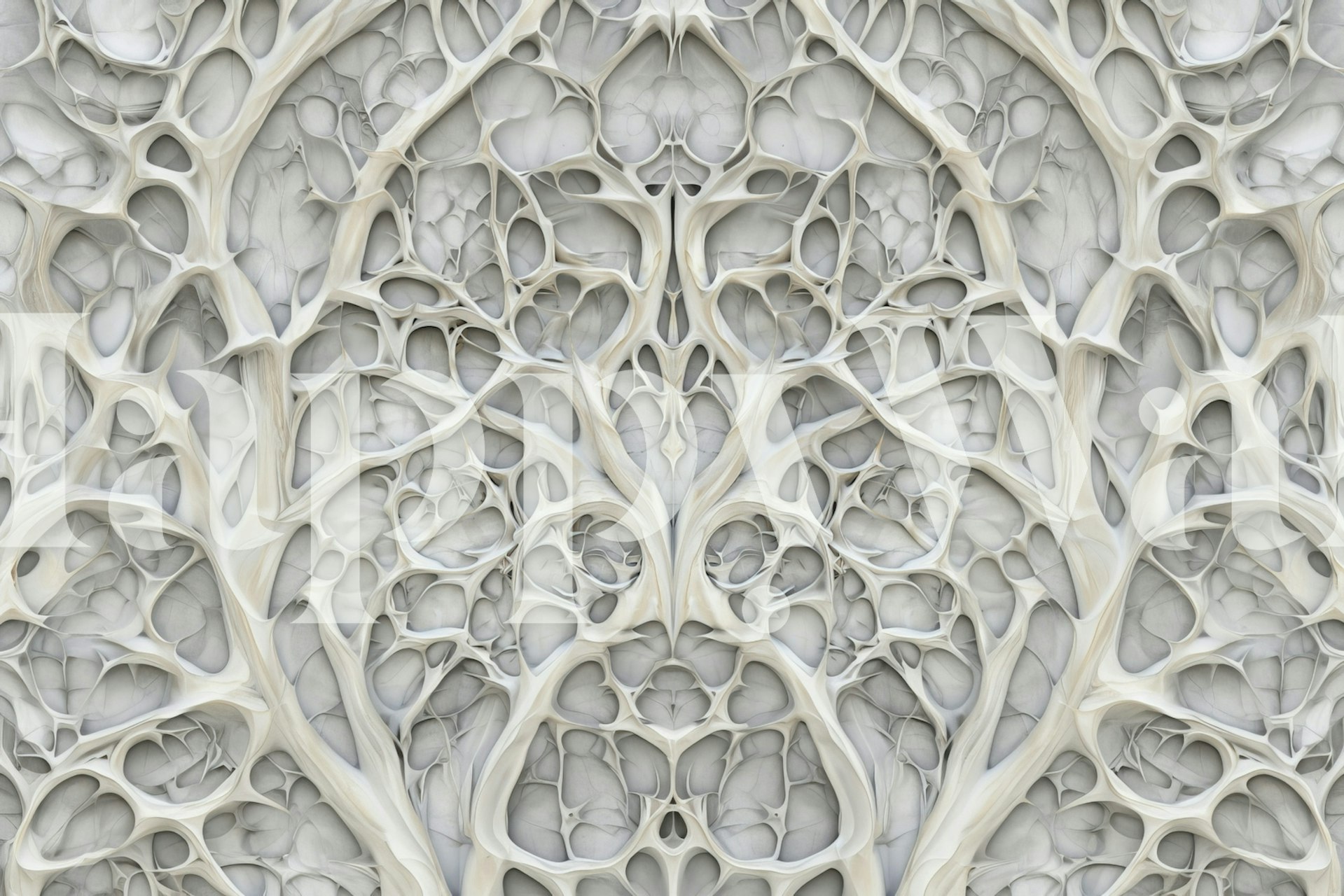 Abstracte fractal grijze en ivoorkleurige wandtextuur wallpaper