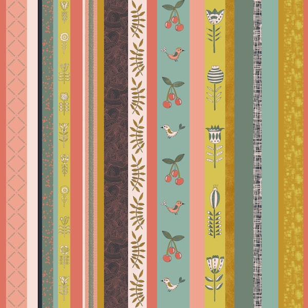 Whimsical Garden Stripes